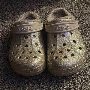 CROCS Gold Slippers Comfortable Foam Design